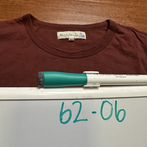 Merz B Schwanen T Shirt Womens 7 L Maroon Short Sleeve Crew Neck Luxury Germany - Picture 10 of 10